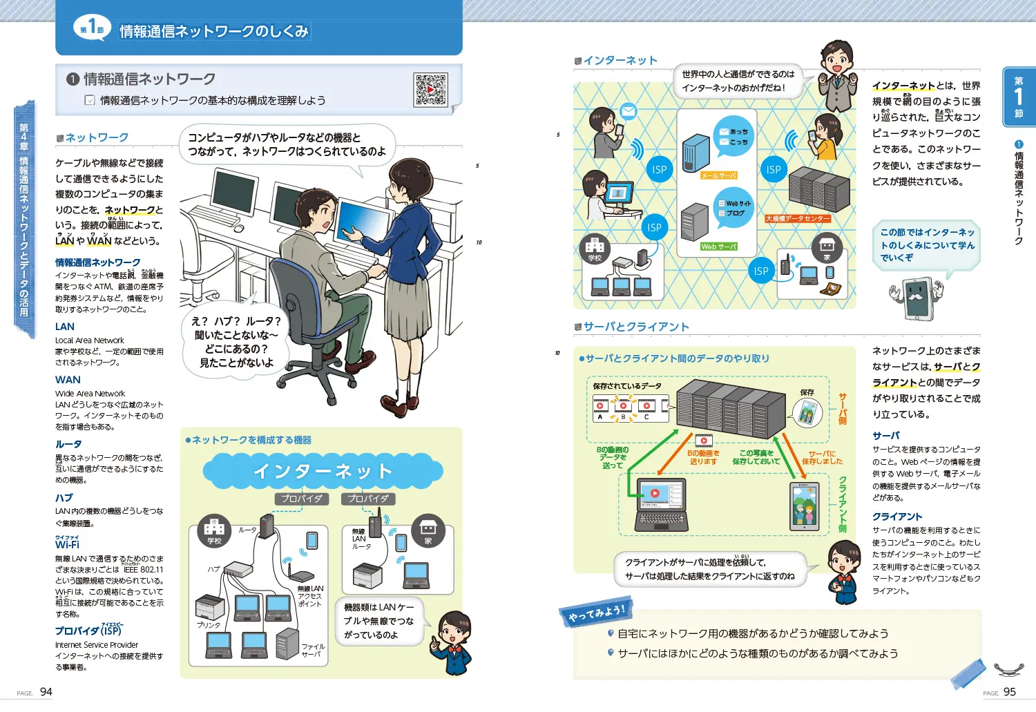 図解編 p94-95　情報通信ネットワークのしくみ