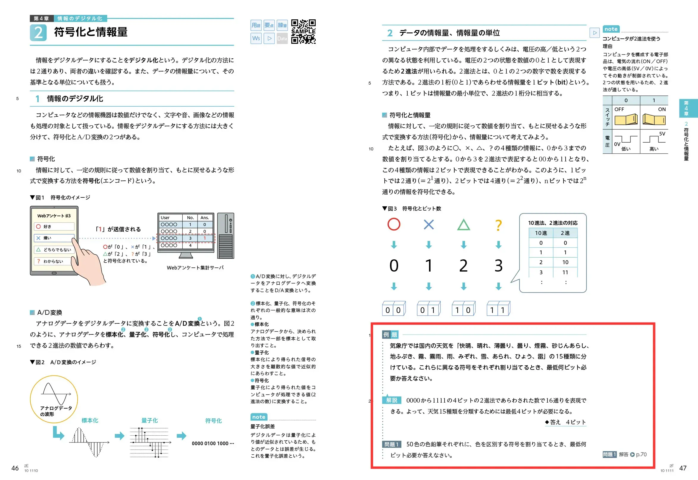 P.46・47　符号化と情報量