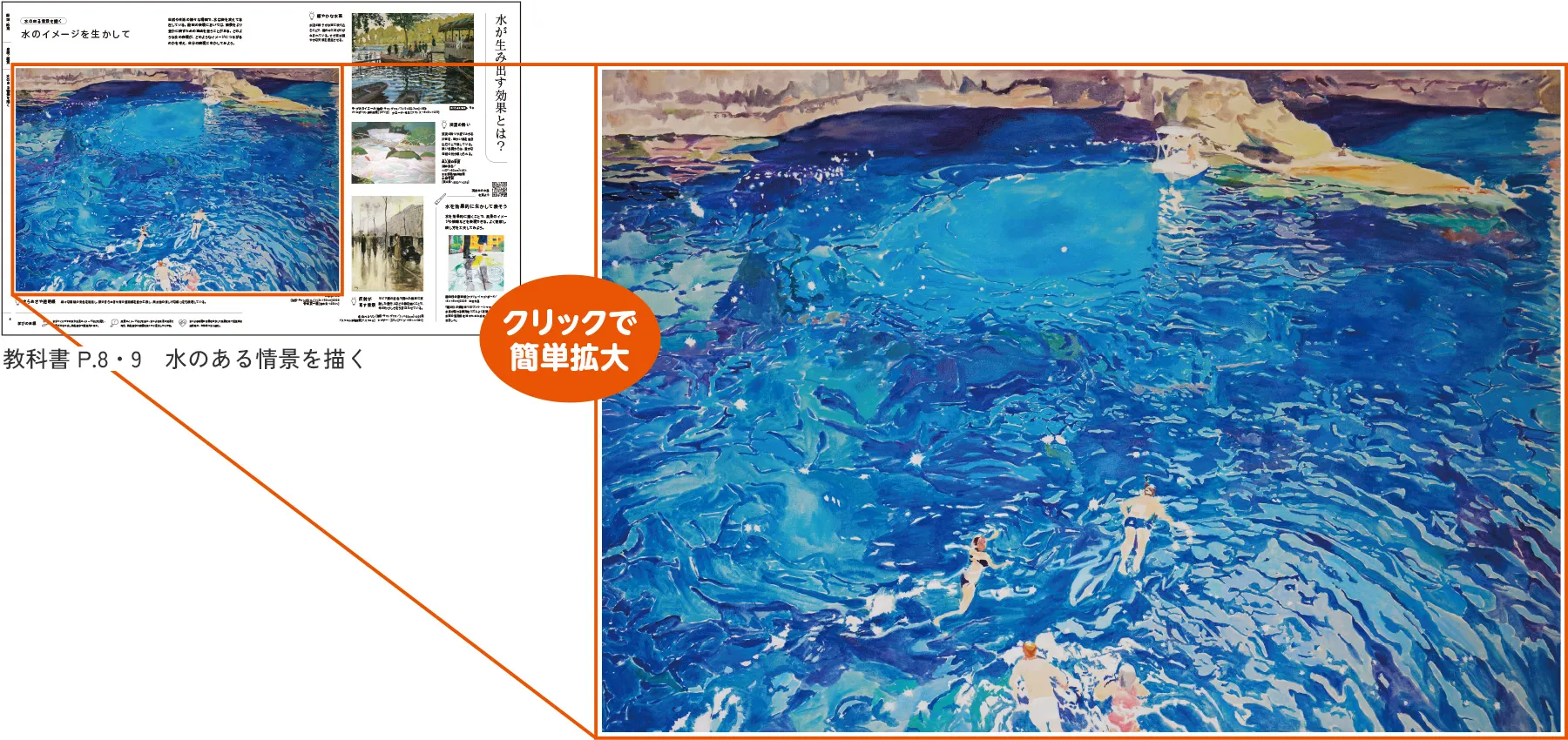 教科書P.8・9　水のある情景を描く