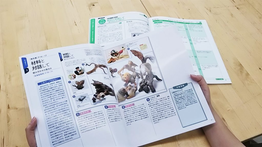 美術による学びの成長ストーリーvol.03生徒と教科書は仲良し | 中美