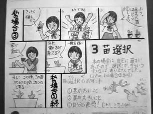 漫画でわかりやすいマニュアルを作成（生徒作品）