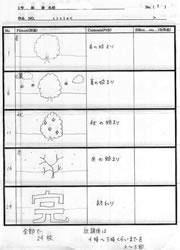 生徒の「絵コンテ」