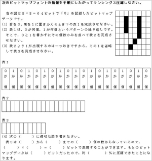 図7　ランレングス圧縮の実習