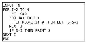 図10　完全数を探すプログラム