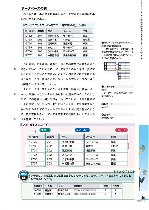 図４　日本文教出版「情報の科学」p.136