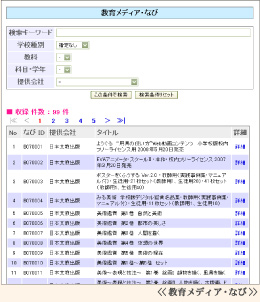 <<教育メディアなび>>「製品の内容」ページ