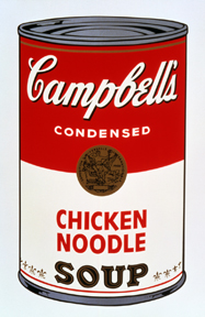 ②「キャンベル・スープⅠ：チキン・ヌードル」